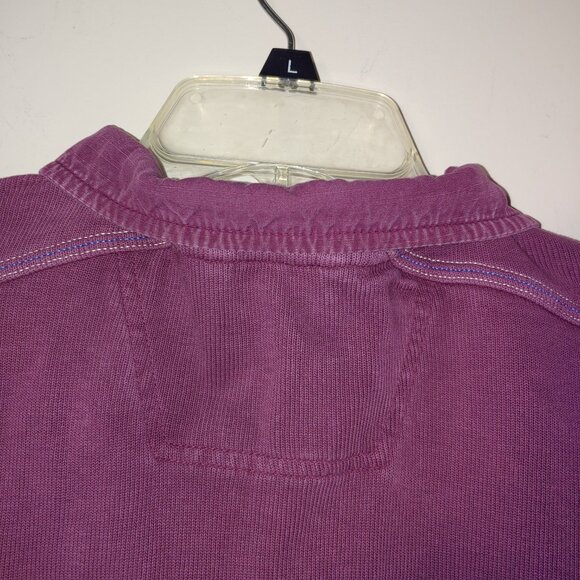 Tommy Bahama Embroidered Logo Quarter Zip-Up Pullover Sweatshirt Size L Merlot - Picture 4 of 6